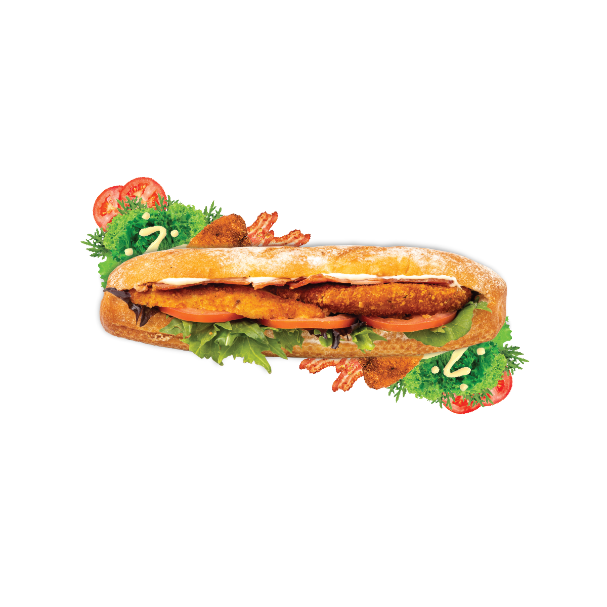 BLT Schnitzel Baguette