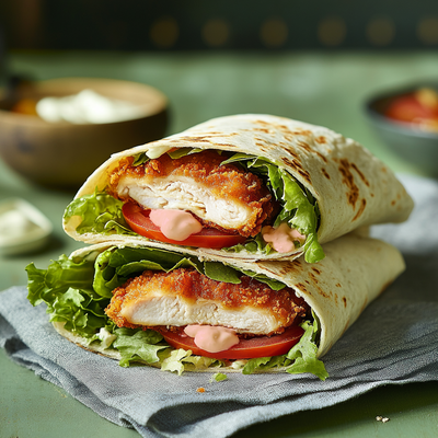 Chicken Schnitzel Wrap