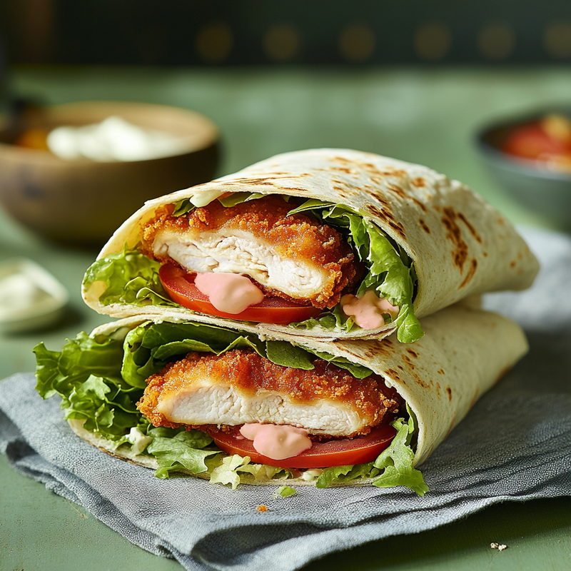 Chicken Schnitzel Wrap