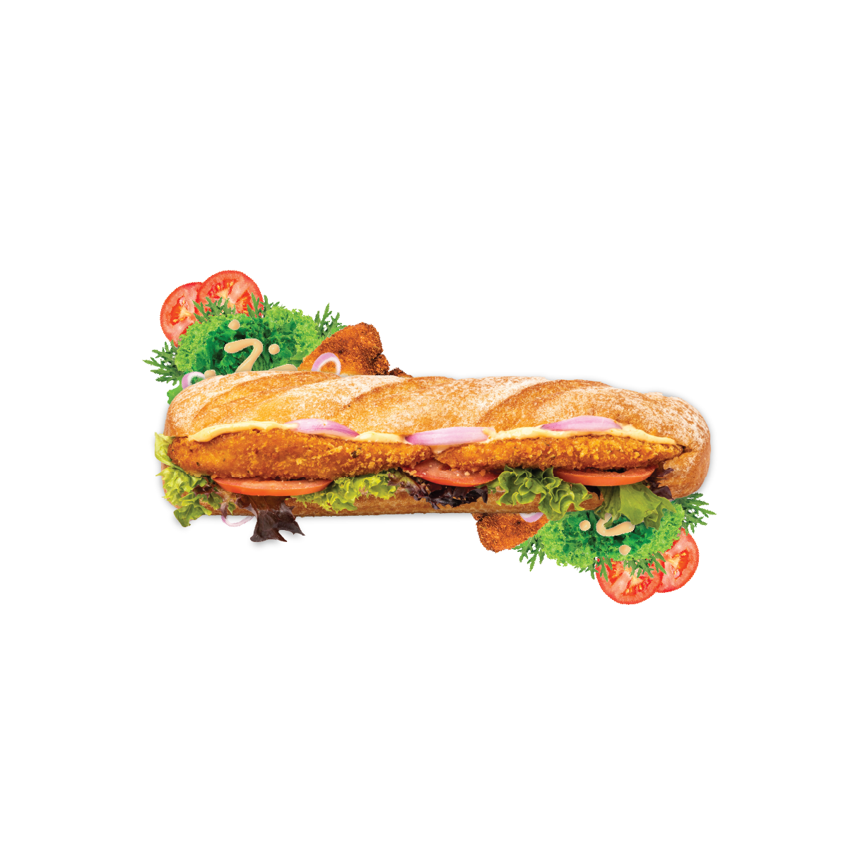 Chicken Schnitzel Baguette